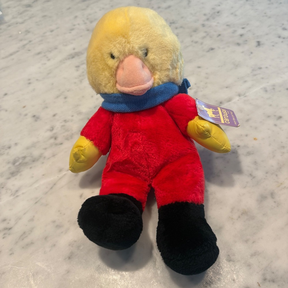 Carousel by‎ Guy Duckie Bond Spring Duck Plush Vintage Red Yellow 11 inch NWT